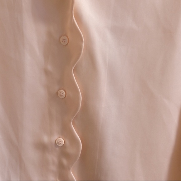 Topshop satin top, in light peach color, size 12. - Picture 3 of 3